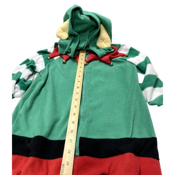 Elf Costume Funzietime Kids Sleep One piece Pj-Elf Warm Dress Up Size 14 Large - Picture 13 of 14